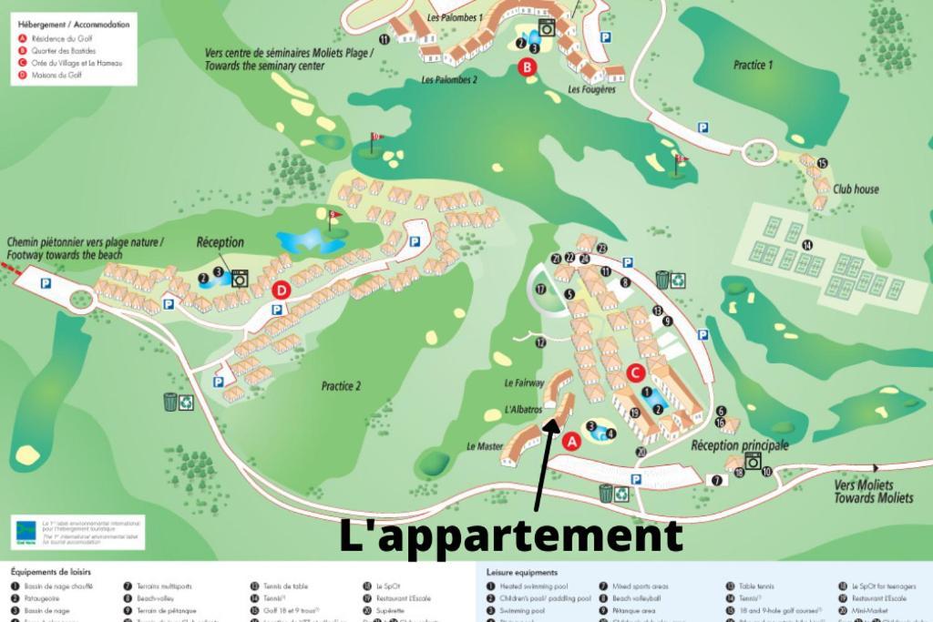 L'Appart Vue Golf Piscines Nature Ocean A Moliets Appartement Buitenkant foto